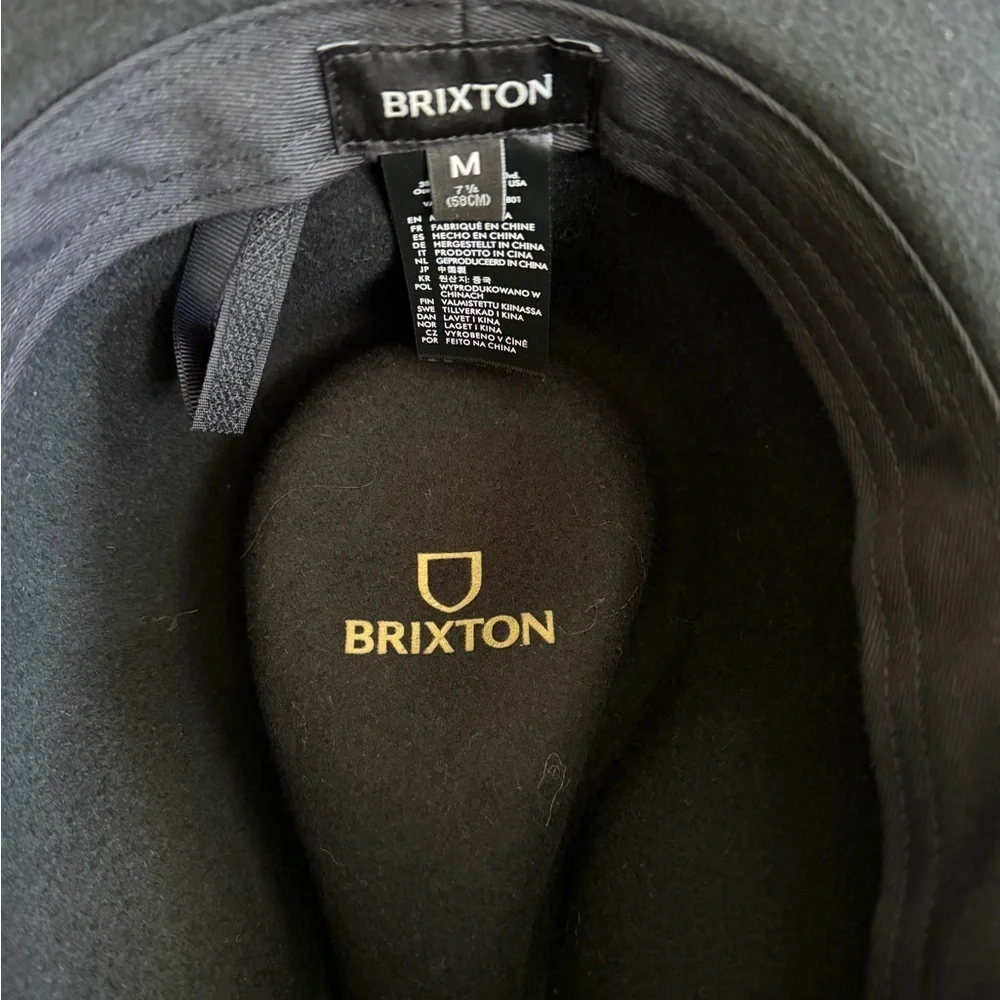 Brixton Black Wool Fedora